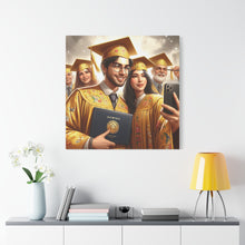 Load image into Gallery viewer, Graduation Celebration Canvas Wall Art, Perfect Gift for Graduates, Home Decor, Graduation Party Decor, Unique Graduation Memory
