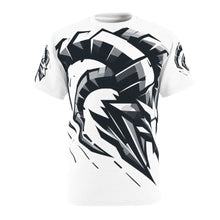 Load image into Gallery viewer, Bold Graphic Unisex Tee, AOP Black &amp; White Ram Design T-Shirt, Perfect for Gamers, Sport Fans, Unique Gift for Holidays
