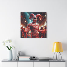 Load image into Gallery viewer, Halloween Themed Canvas Art, Spooky Decor, Unique Wall Hanging, Haunted House Artwork, Gift for Halloween Lovers, Fright Night Decor
