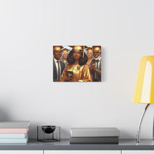 Load image into Gallery viewer, Graduation Canvas Print, Celebration Wall Art, Graduation Gift, Inspired Decor, Educational Achievement, Customizable Artwork
