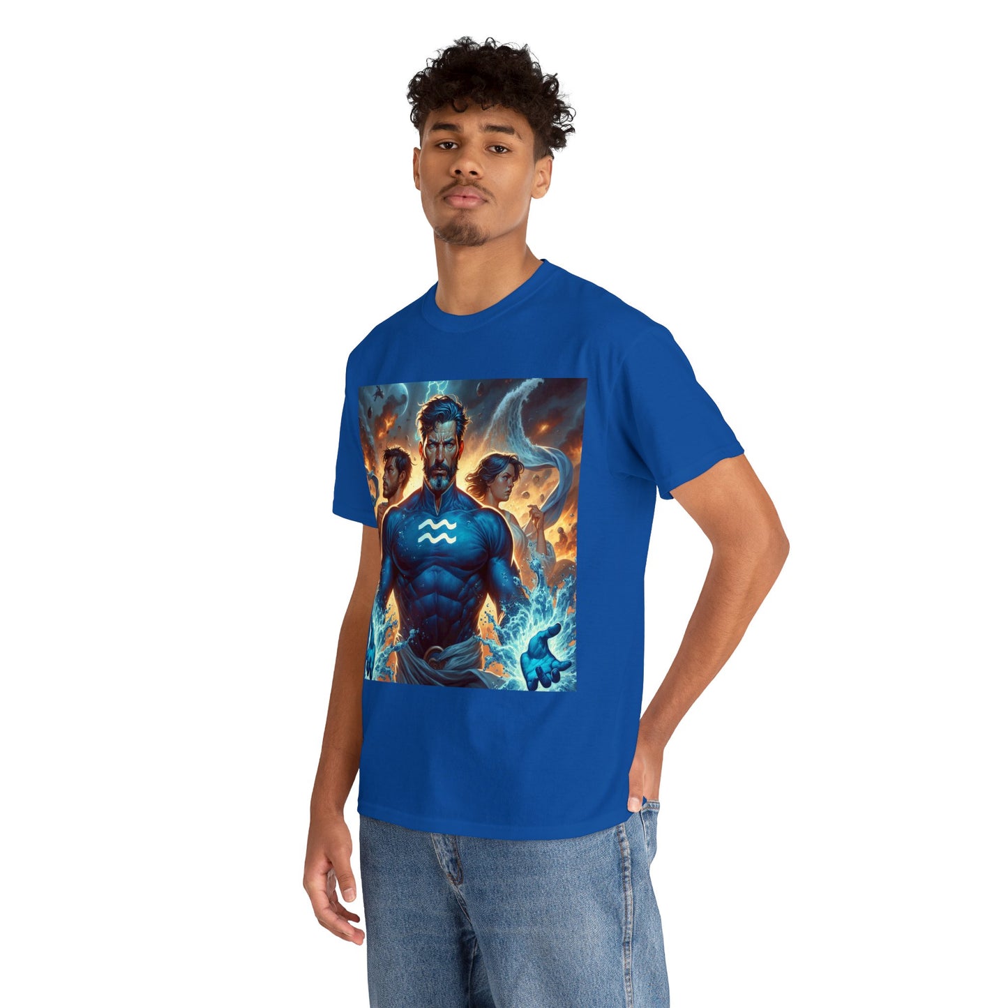 Aquarius Father's Day (7) Unisex Heavy Cotton Tee