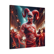 Load image into Gallery viewer, Halloween Themed Canvas Art, Spooky Decor, Unique Wall Hanging, Haunted House Artwork, Gift for Halloween Lovers, Fright Night Decor
