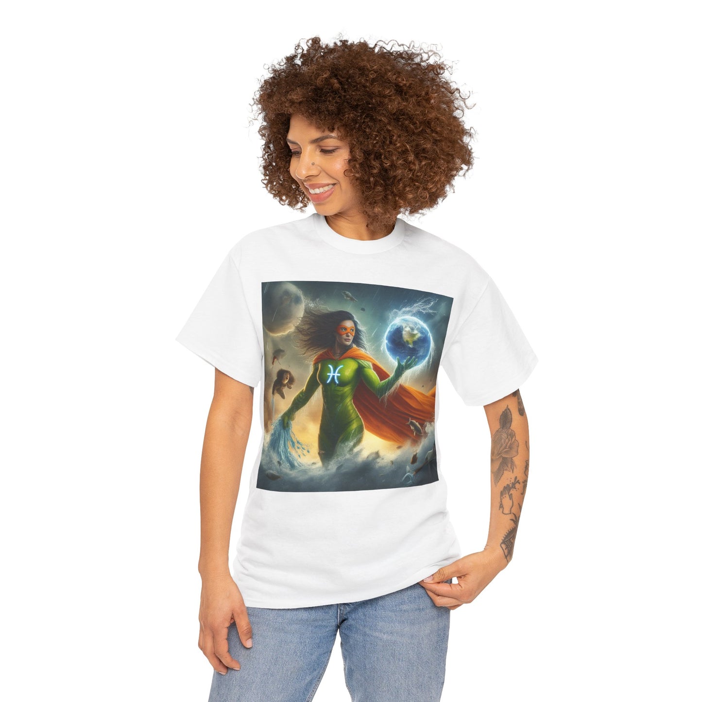 Pisces Mother's Day (6) Unisex Heavy Cotton Tee