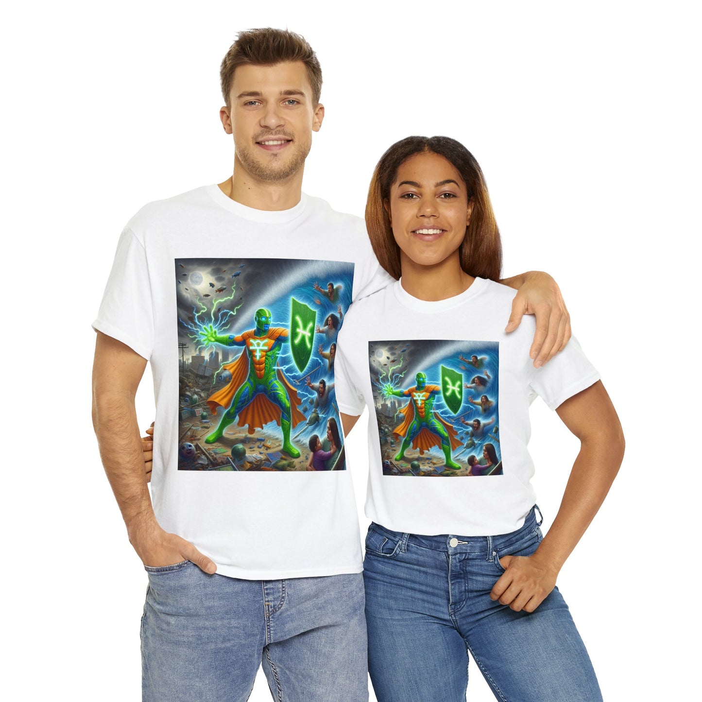 Pisces Father's Day (2) Unisex Heavy Cotton Tee