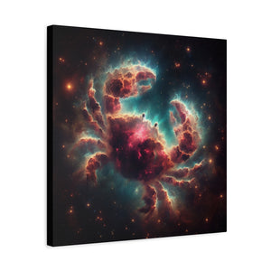 Cosmic Crab Canvas Wall Art, Nebula Art Print, Home Decor, Astrological Gift, Galactic Art Piece, Space-Themed Decoration