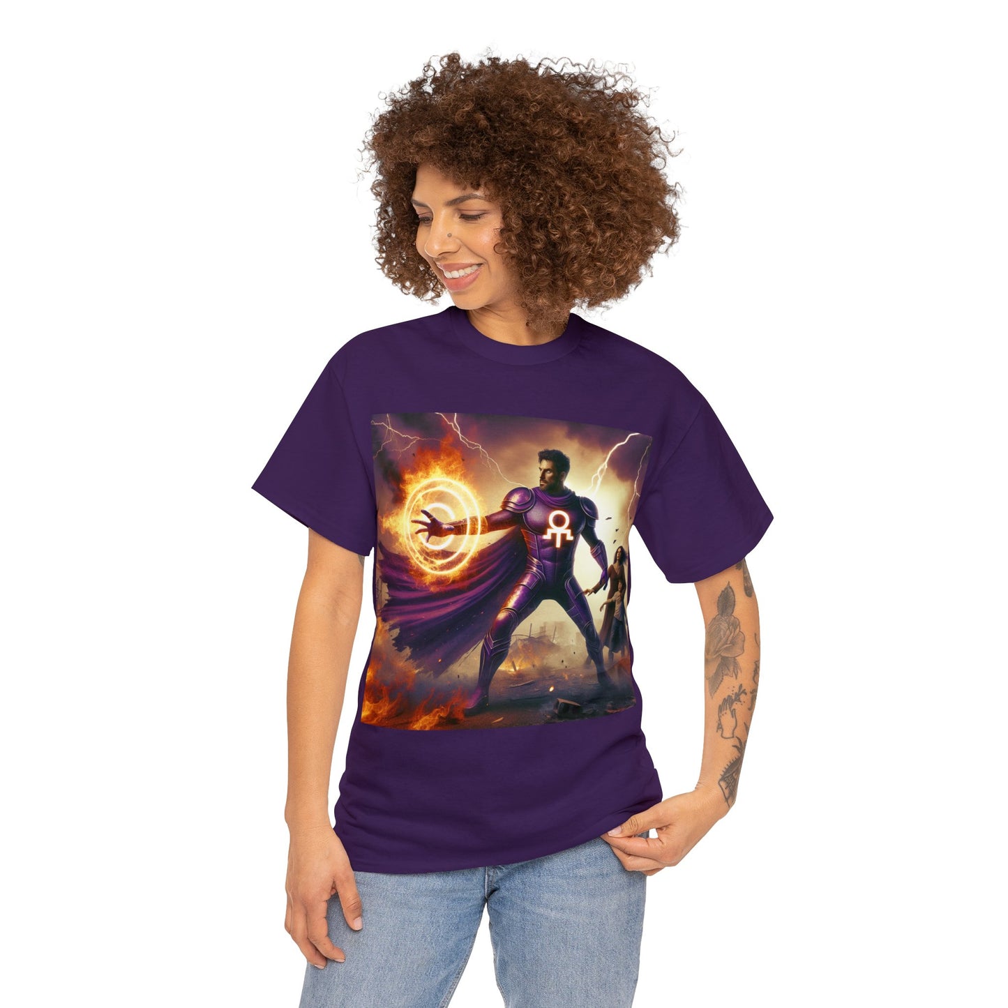 Sagittarius Father's Day (2) Unisex Heavy Cotton Tee