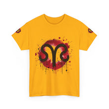 Load image into Gallery viewer, Bold Graphic Aries T-Shirt, Unisex Tee for Astrology Lovers, Unique Gift for Birthdays, Casual Wear, Statement Piece
