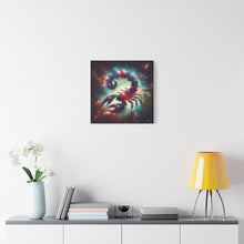 Load image into Gallery viewer, Astrological Scorpion Canvas Art Print, Zodiac Wall Decor, Astrology Gift, Cosmic Home Decor, Celestial Artwork
