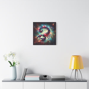 Astrological Scorpion Canvas Art Print, Zodiac Wall Decor, Astrology Gift, Cosmic Home Decor, Celestial Artwork