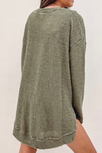 Load image into Gallery viewer, Moss Green Plus Size Textured Knit Long Sleeve Top
