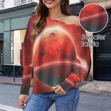 Load image into Gallery viewer, Design 525225874 Aries Casual Long Batwing Sleeve Off Shoulder Sweater
