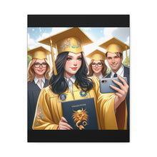 Load image into Gallery viewer, Graduation Canvas Print, Custom Wall Art for Grads, Personalized Home Decor, Graduate Gift, Modern Stretched Canvas, Graduation Celebration
