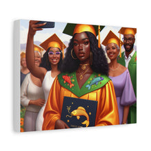 Load image into Gallery viewer, Graduation Canvas Art, Celebratory Wall Decor, College Graduation Gift, Personalized Room Decoration, Unique Art for Graduates
