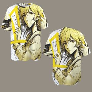 Gemini Round Neck Loose T-Shirt (Rough Sketch)