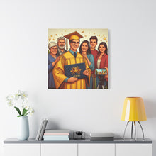 Load image into Gallery viewer, Graduation Canvas Wall Art, Family Celebration Decor, Gift for Graduates, Home Decoration, Personalized Memory

