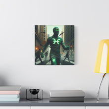 Load image into Gallery viewer, Glow-in-the-Dark Pisces Canvas Art, Zodiac Decor, Astrology Wall Art, Gift for Him/Her, Unique Home Decor, Mystic Vibe
