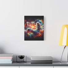 Load image into Gallery viewer, Cosmic Virgo Wall Art, Zodiac Decor, Astrology Canvas Print, Horoscope Gift, Spiritual Home Decor, Celestial Artwork
