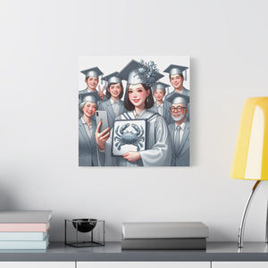 Graduation Canvas Art, Celebratory Wall Decor, Gift for Grads, Personalized Graduation Art, Unique Grad Gift