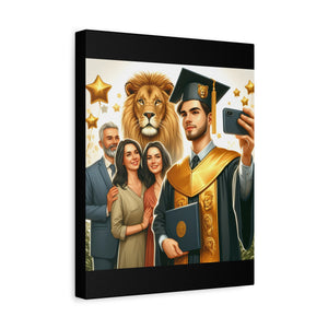 Graduation Canvas Wall Art, Family Celebration, Proud Graduate Gift, Personalized Home Decor, Customizable Art Piece