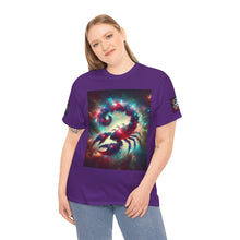 Load image into Gallery viewer, Cosmic Scorpion Tee | Unisex Heavy Cotton Tee | Astrowar Graphic Tees | Space Lover Apparel | Unique Astrology Shirt | Gift for Star [...]
