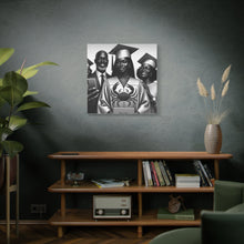 Load image into Gallery viewer, Graduation Family Canvas Art, Graduation Gift, Wall Decor, Education Celebration, Black History Month, Motivational Art
