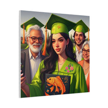 Load image into Gallery viewer, Graduation Canvas Print, Personalized Gift, Wall Art for Graduate, Celebration Decor, Matriculation Memory

