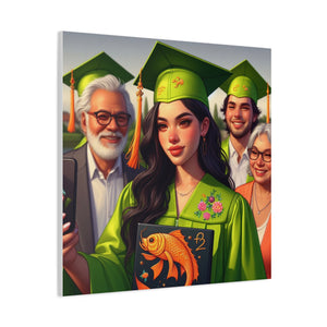 Graduation Canvas Print, Personalized Gift, Wall Art for Graduate, Celebration Decor, Matriculation Memory