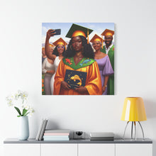 Load image into Gallery viewer, Graduation Canvas Art, Celebratory Wall Decor, College Graduation Gift, Personalized Room Decoration, Unique Art for Graduates
