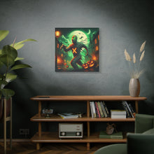 Load image into Gallery viewer, Spooky Halloween Wall Art Canvas, Mummy Decor for Fall, Halloween Party Decoration, Frightening Home Decor, Unique Gift Idea
