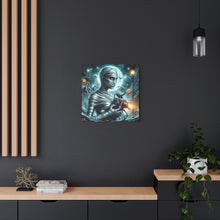 Load image into Gallery viewer, Spooky Mummy Canvas Art, Halloween Home Decor, Unique Wall Art, Horror Theme Decoration, Ghostly Photography Print
