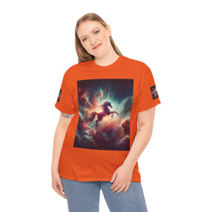 Sagittarius Galactic Unicorn Tee - Unisex Cotton T-Shirt for Cosmic Lovers, Fantasy Fans, Trendy Apparel, Astral War Merch, Gift for All Occasions