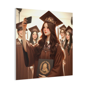 Graduation Canvas Print, Inspirational Wall Art for Graduates, Home Decor, Gift for Her, College Graduation, Motivational Decor