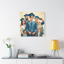 Load image into Gallery viewer, Graduation Celebration Stretched Canvas, Custom Wall Art, Gift for Graduates, Family Home Decor, Art for Special Occasions
