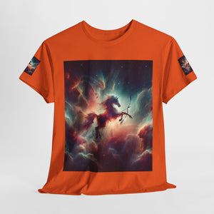 Sagittarius Galactic Unicorn Tee - Unisex Cotton T-Shirt for Cosmic Lovers, Fantasy Fans, Trendy Apparel, Astral War Merch, Gift for All Occasions