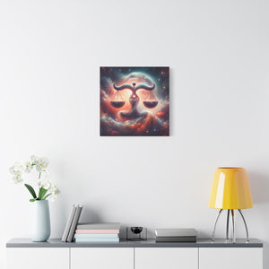 Cosmic Balance Canvas, Wall Art, Astrology Decor, Libra Artwork, Spiritual Decor, Home Decor