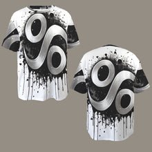 Load image into Gallery viewer, Cancer Round Neck Loose T-Shirt (Inky Splatter) 2
