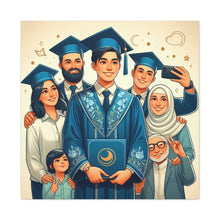 Load image into Gallery viewer, Graduation Celebration Stretched Canvas, Custom Wall Art, Gift for Graduates, Family Home Decor, Art for Special Occasions
