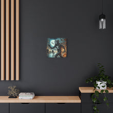 Load image into Gallery viewer, Spooky Halloween Wall Art Canvas, Creepy Decor for Haunted Houses, Trick or Treat Wall Hanging, Frightening Artwork, Seasonal Home Decor
