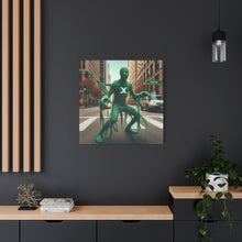 Load image into Gallery viewer, Canvas Print - Halloween Taurus Astrology Mummy
