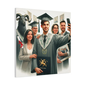 Graduation Canvas Print, Gift for Grads, Wall Art for Celebrations, Proud Graduate Decor, Customizable Artwork