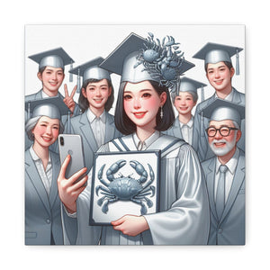 Graduation Canvas Art, Celebratory Wall Decor, Gift for Grads, Personalized Graduation Art, Unique Grad Gift
