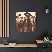 Load image into Gallery viewer, Graduation Canvas Print, Inspirational Wall Art for Graduates, Home Decor, Gift for Her, College Graduation, Motivational Decor
