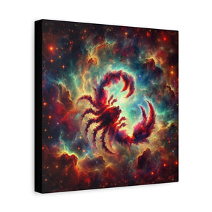 Cosmic Scorpio Canvas Art, Zodiac Wall Decor, Celestial Home Decor, Scorpio Gift, Astrology Wall Art