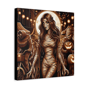 Canvas Wall Art: Halloween Virgo Astrology Mummy