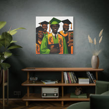 Load image into Gallery viewer, Graduation Canvas Print, Celebratory Artwork for Graduates, Stylish Home Decor, Gift for Graduates, Unique Wall Art
