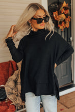 Load image into Gallery viewer, Black Cowl Neck Shift Tunic Top
