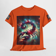 Load image into Gallery viewer, Cosmic Scorpion Tee | Unisex Heavy Cotton Tee | Astrowar Graphic Tees | Space Lover Apparel | Unique Astrology Shirt | Gift for Star [...]

