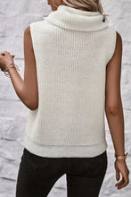 Load image into Gallery viewer, White Central Seam Cowl Neck Sweater Vest

