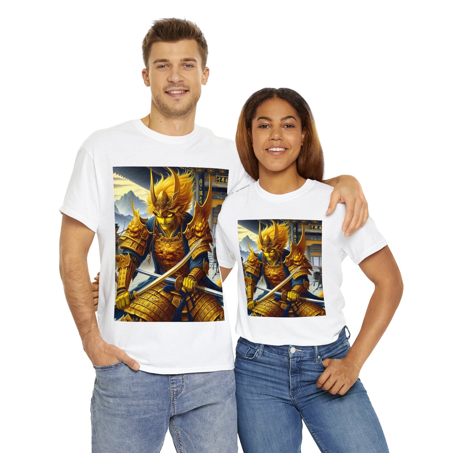 Samurai Gemini (2) Unisex Heavy Cotton Tee