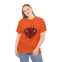Load image into Gallery viewer, Aries Inspired Unisex Heavy Cotton Tee | Astrology Shirt, Zodiac Apparel, Gift for Astrology Lovers, Rambunctious Spirit T-Shirt, [...]
